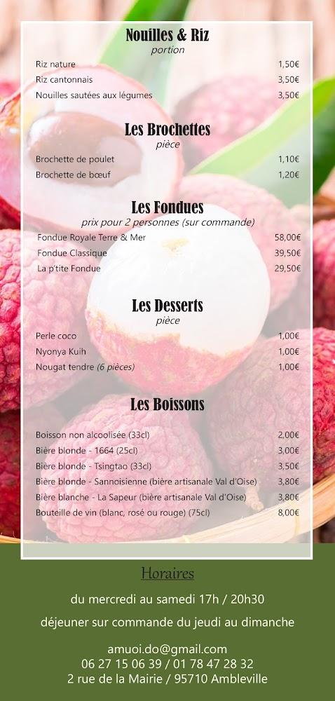 Chez Amoï - Menu Image 3